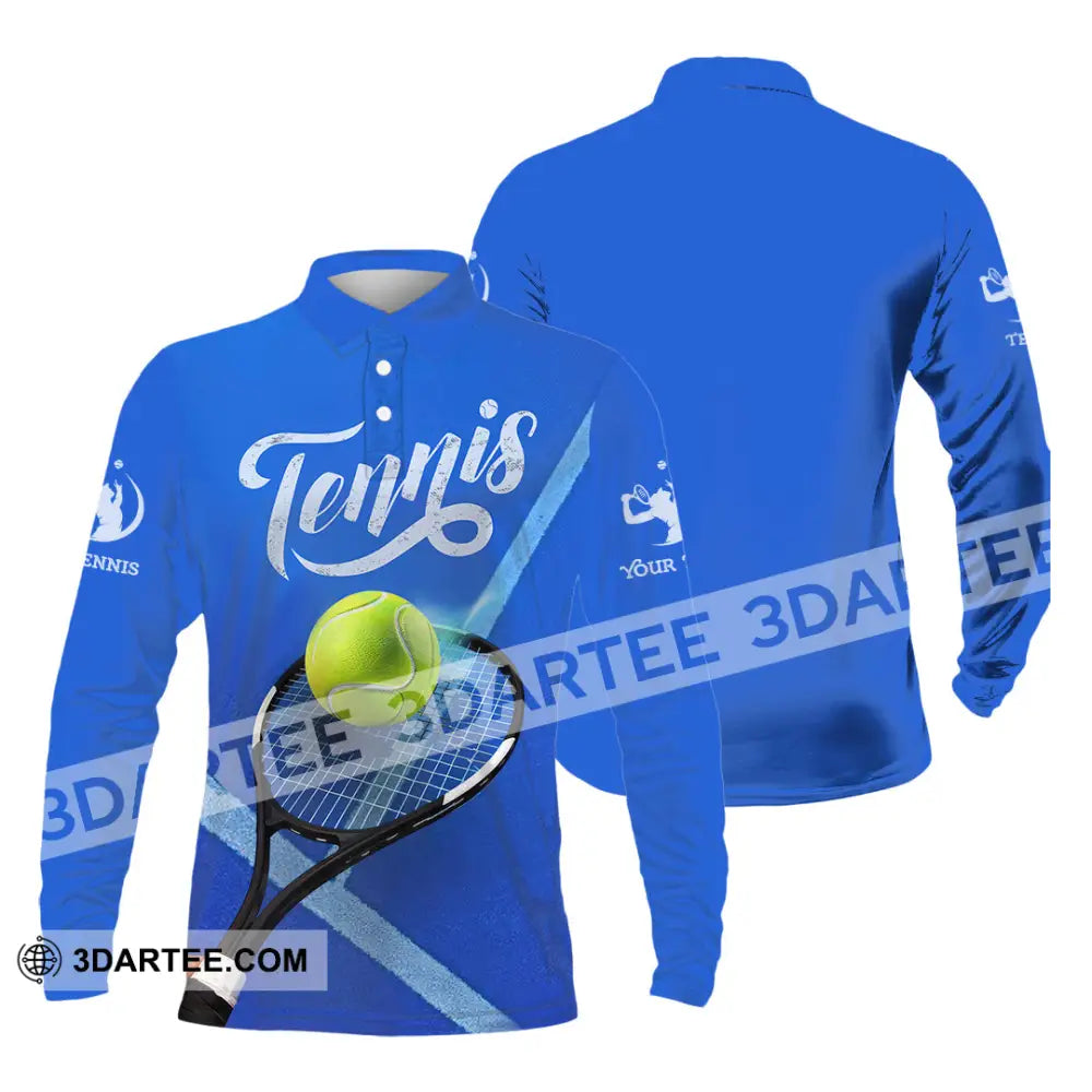 Unisex Shirt - Custom Tennis Shirt Long Sleeve Polo / S T-shirt