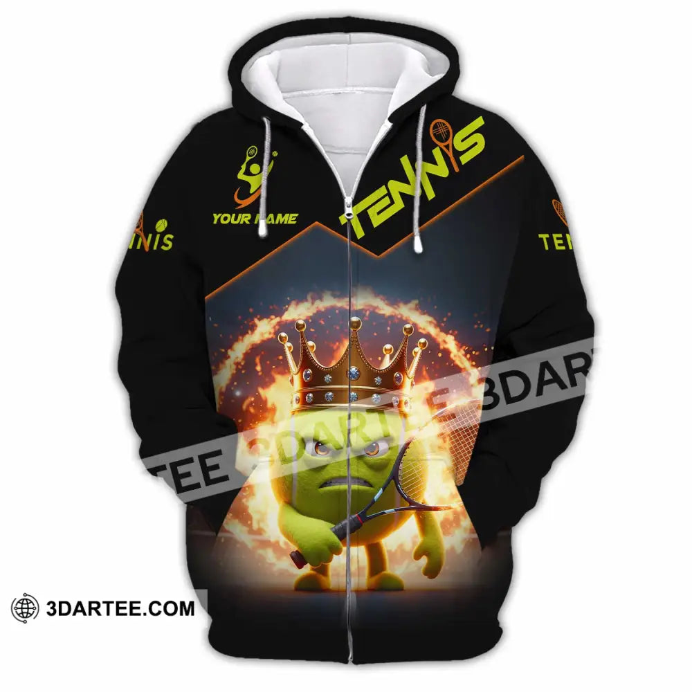 Unisex Shirt - Custom Tennis Sports Shirt Zipper Hoodie / S T-shirt
