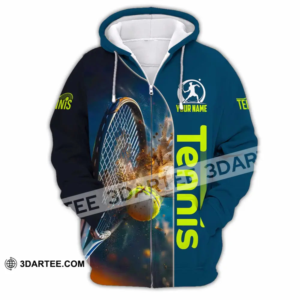 Unisex Shirt - Custom Tennis Shirt Zipper Hoodie / S T-shirt