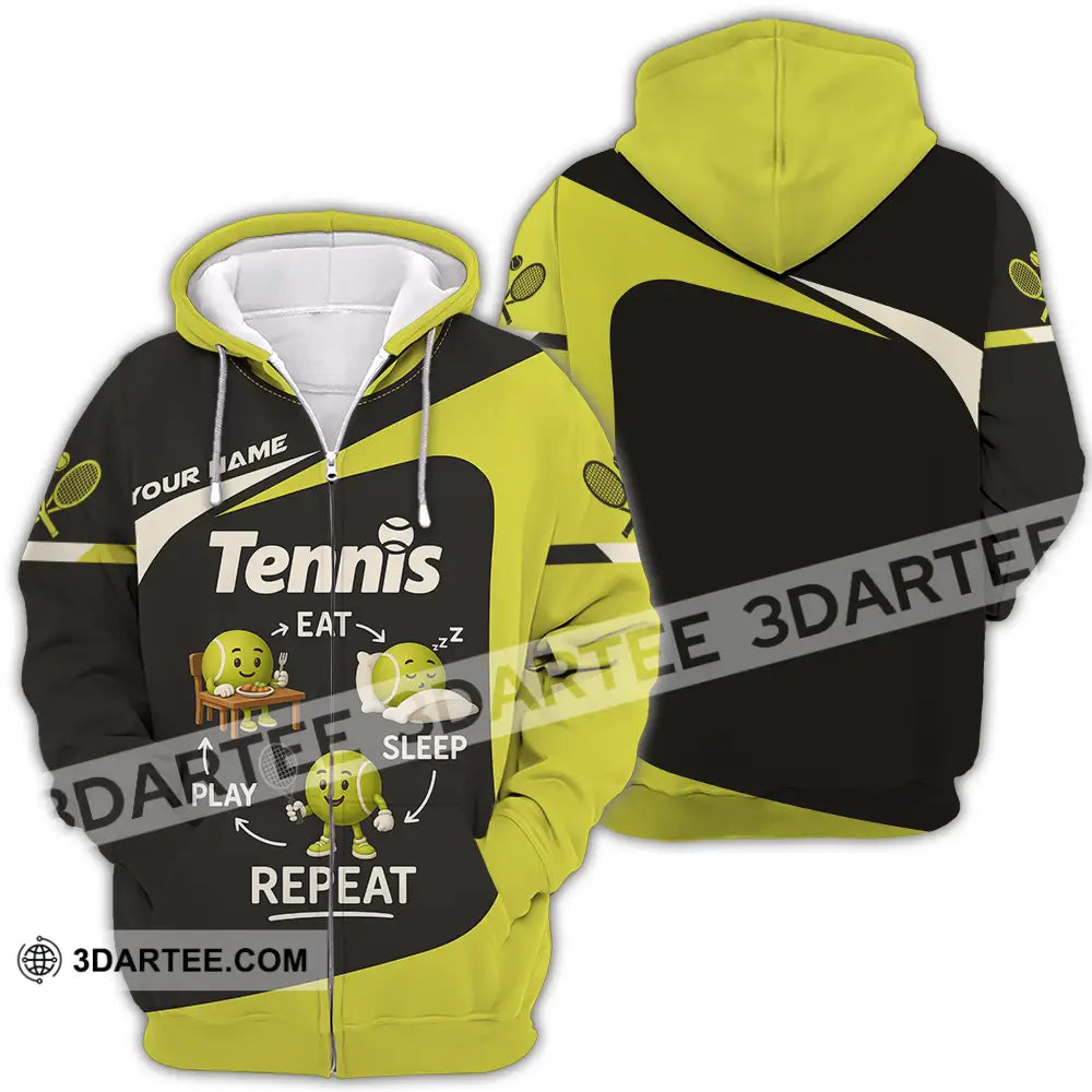 Unisex Shirt - Custom Tennis Shirt Zipper Hoodie / S T-shirt