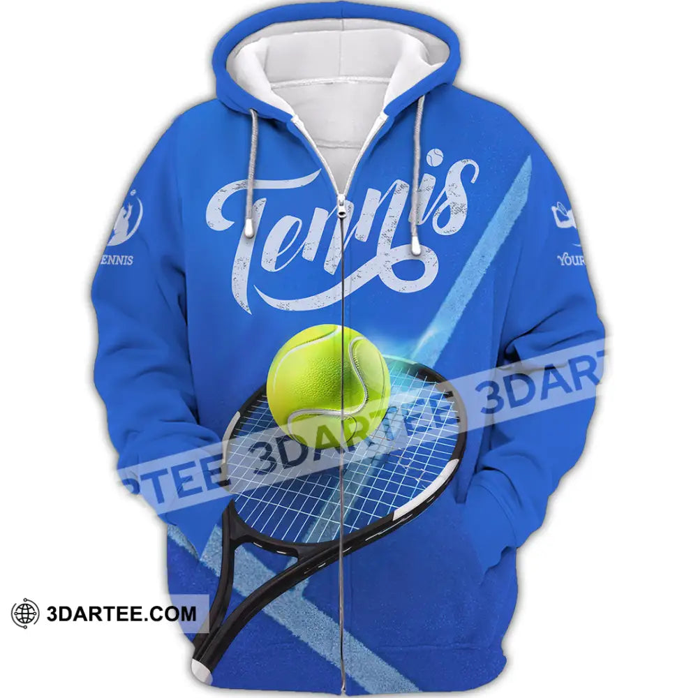 Unisex Shirt - Custom Tennis Shirt Zipper Hoodie / S T-shirt
