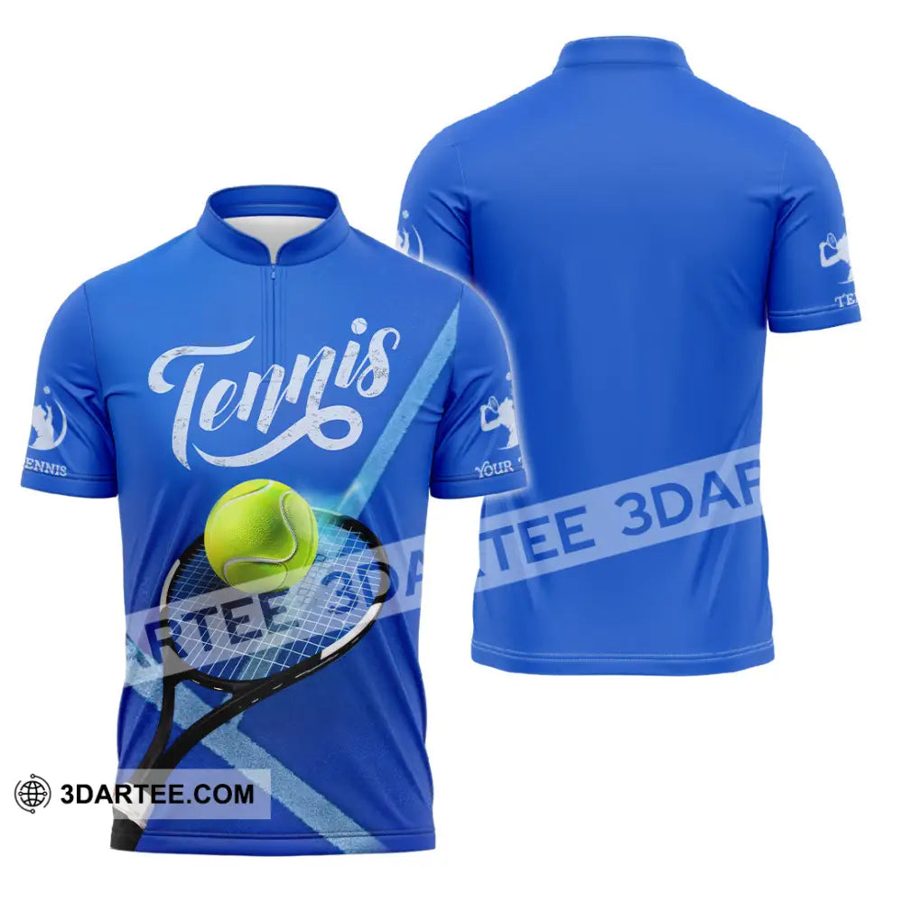 Unisex Shirt - Custom Tennis Shirt Zipper Polo Shirt / S T-shirt