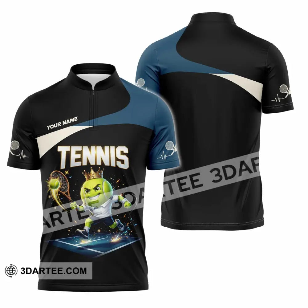 Unisex Shirt - Custom Tennis Shirt - Zipper Polo Shirt / S - T-shirt