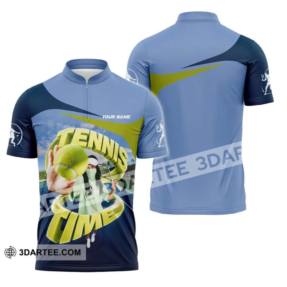 Unisex Shirt - Custom Tennis Shirt - Zipper Polo Shirt / S - T-shirt