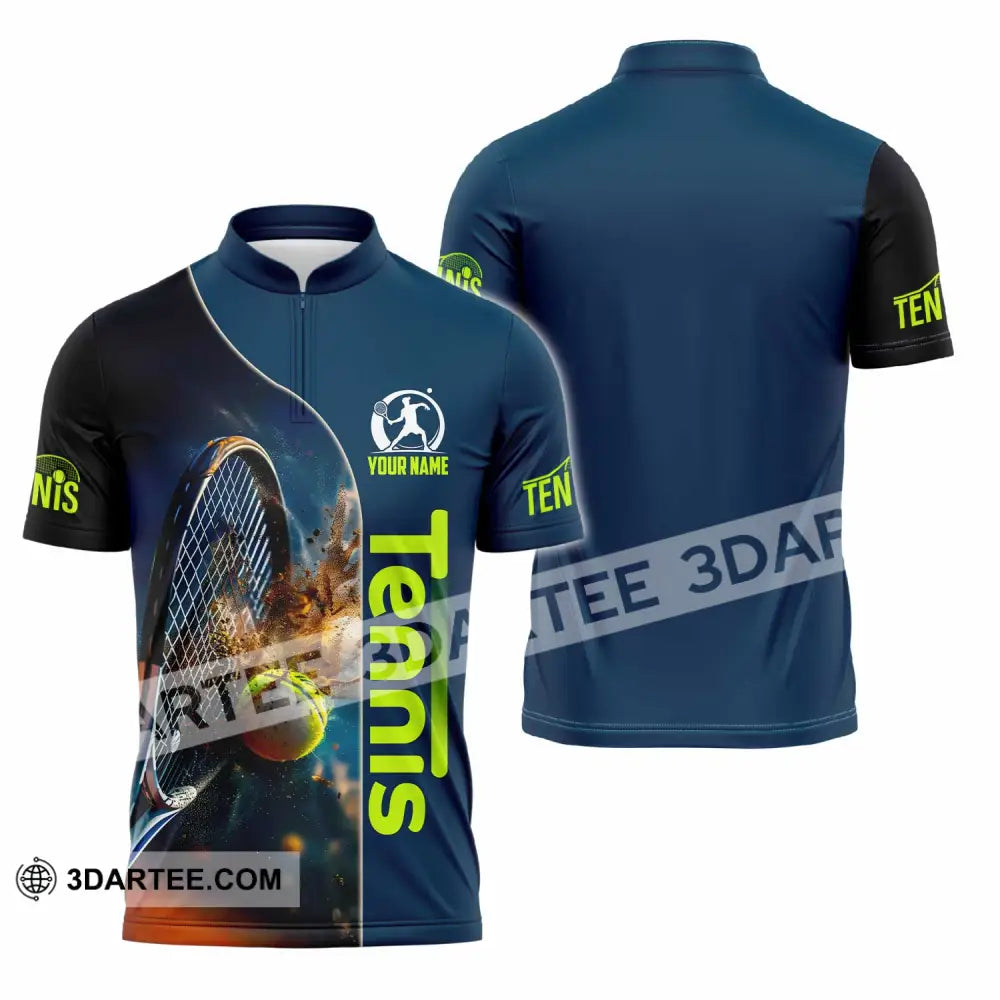 Unisex Shirt - Custom Tennis Shirt Zipper Polo Shirt / S T-shirt