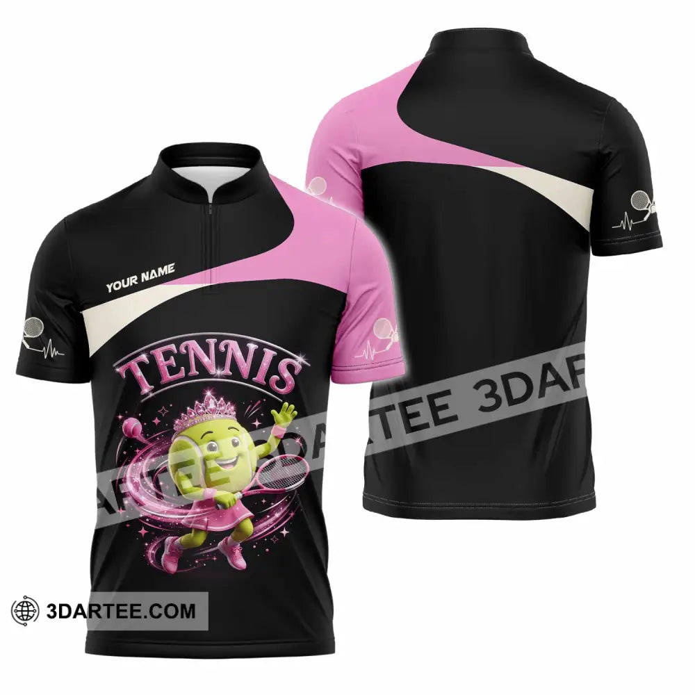 Unisex Shirt - Custom Tennis Shirt - Zipper Polo Shirt / S - T-shirt