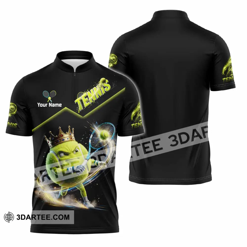 Unisex Shirt - Custom Tennis Shirt - Zipper Polo Shirt / S - T-shirt