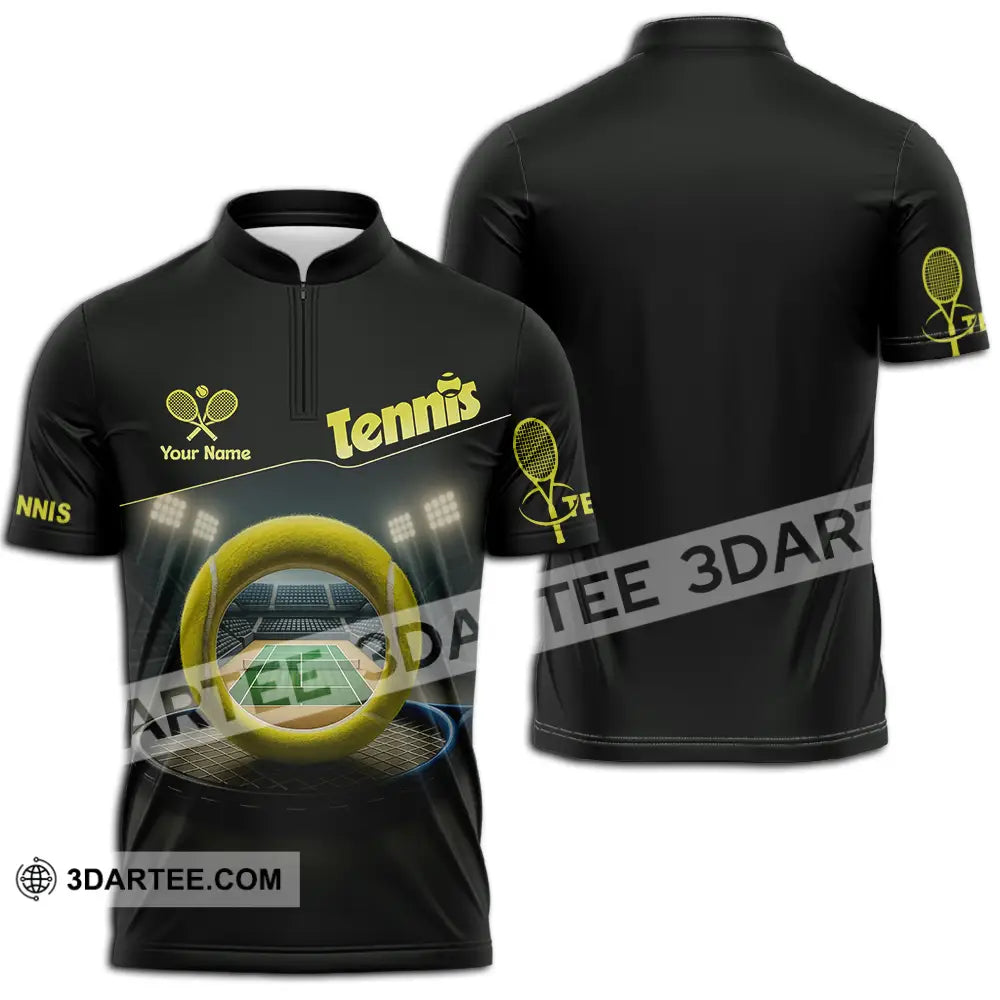 Unisex Shirt - Custom Tennis Shirt Zipper Polo Shirt / S T-shirt