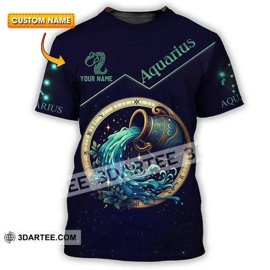 Unisex Shirt - Custom Text Aquarius T-Shirt