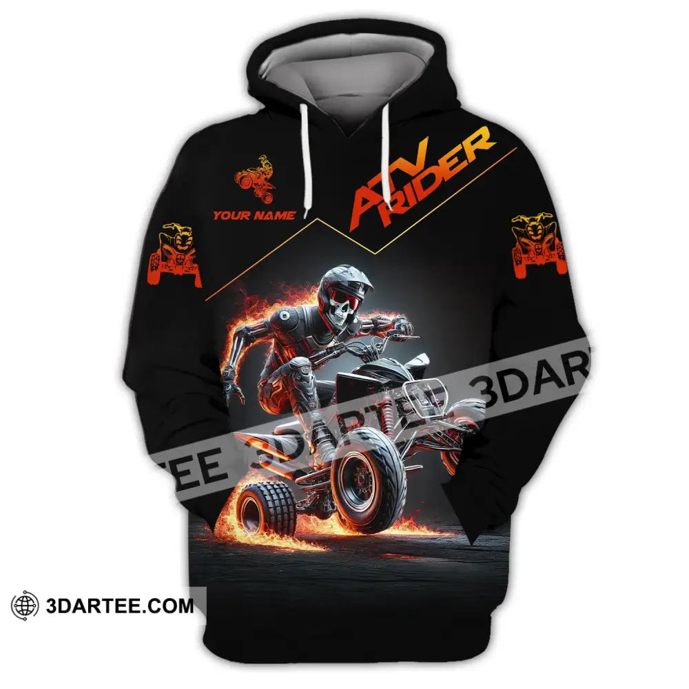 Unisex Shirt - Custom Text Atv Rider Hoodie / S T-Shirt