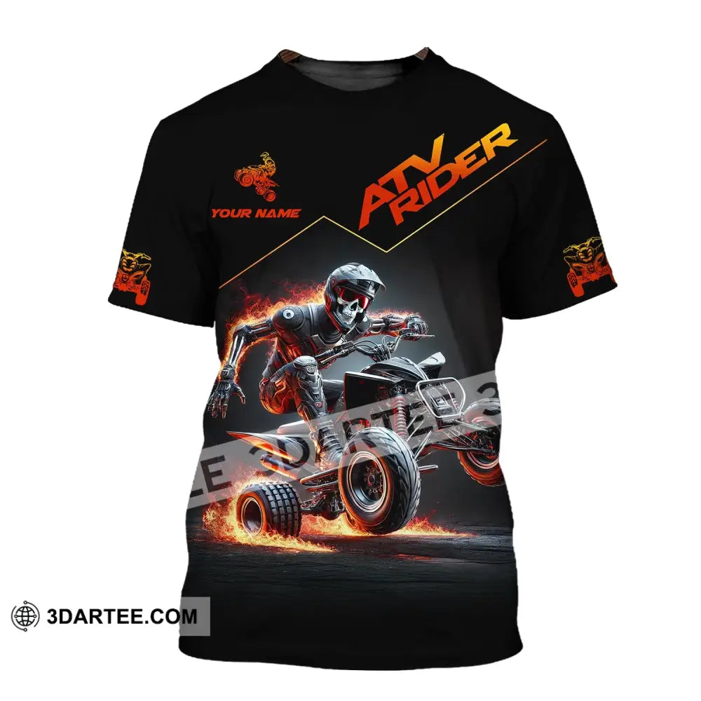 Unisex Shirt - Custom Text Atv Rider T-Shirt / S T-Shirt