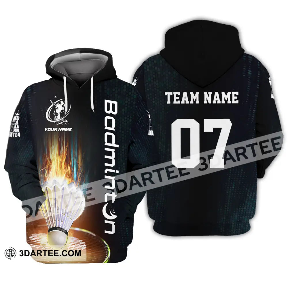 Unisex Shirt - Custom Text Shirt Badminton Shirt Hoodie / S T-shirt