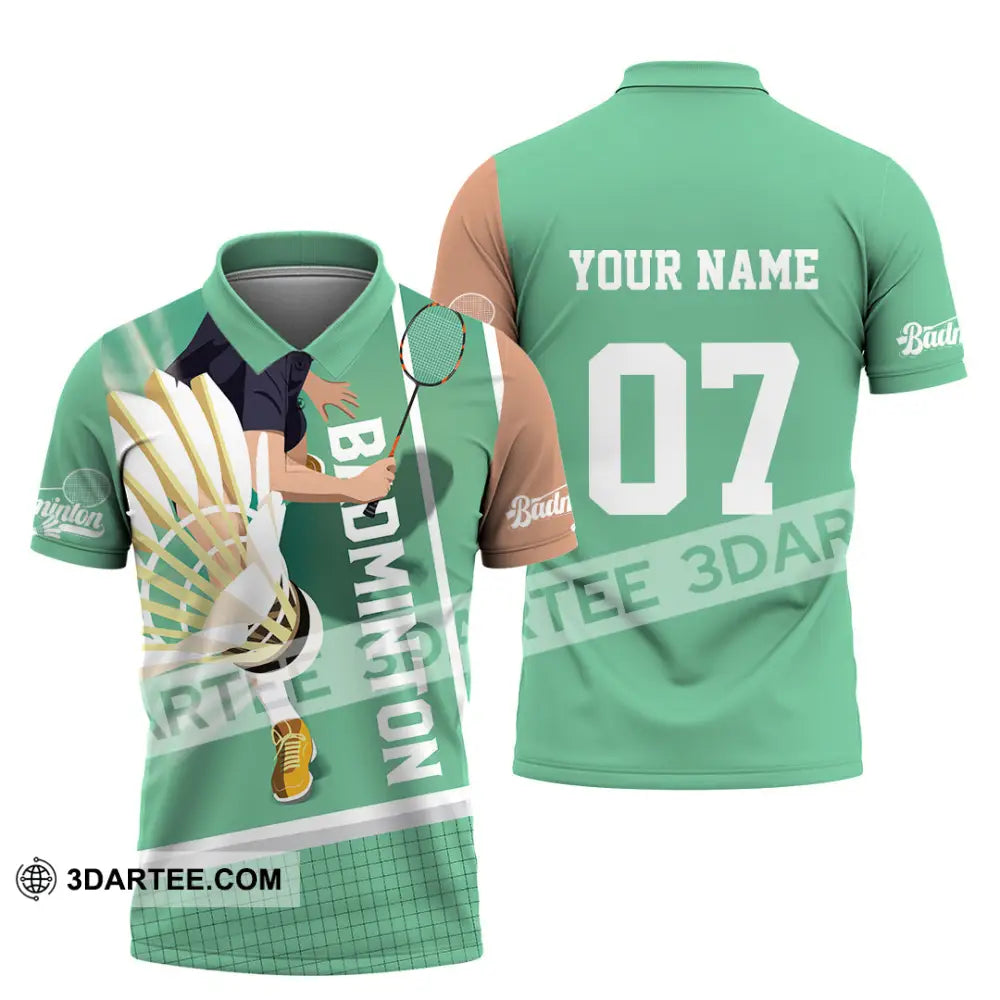 Unisex Shirt - Custom Text Shirt Badminton Shirt Polo Shirt / S T-shirt