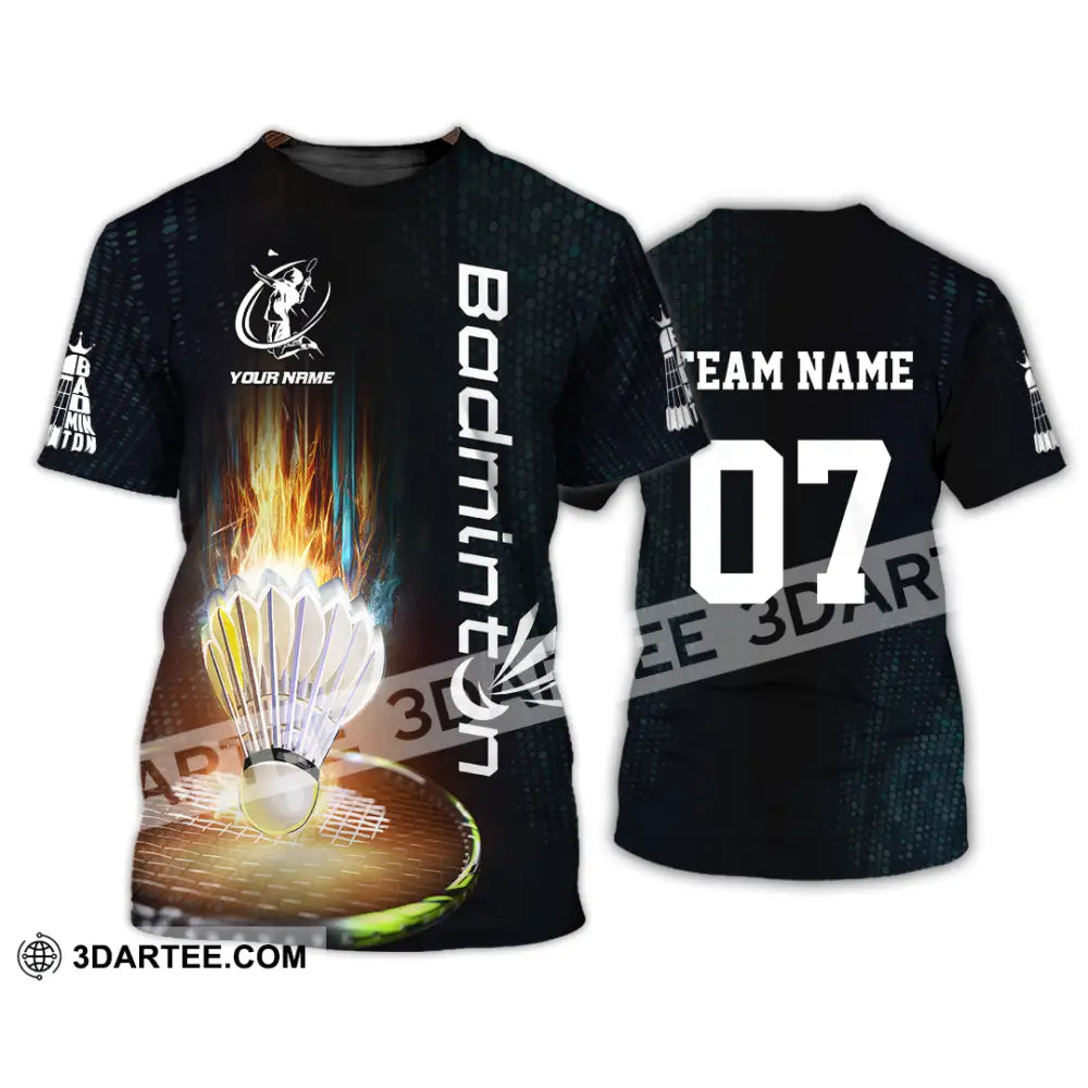 Unisex Shirt - Custom Text Shirt Badminton Shirt T-Shirt / S T-shirt