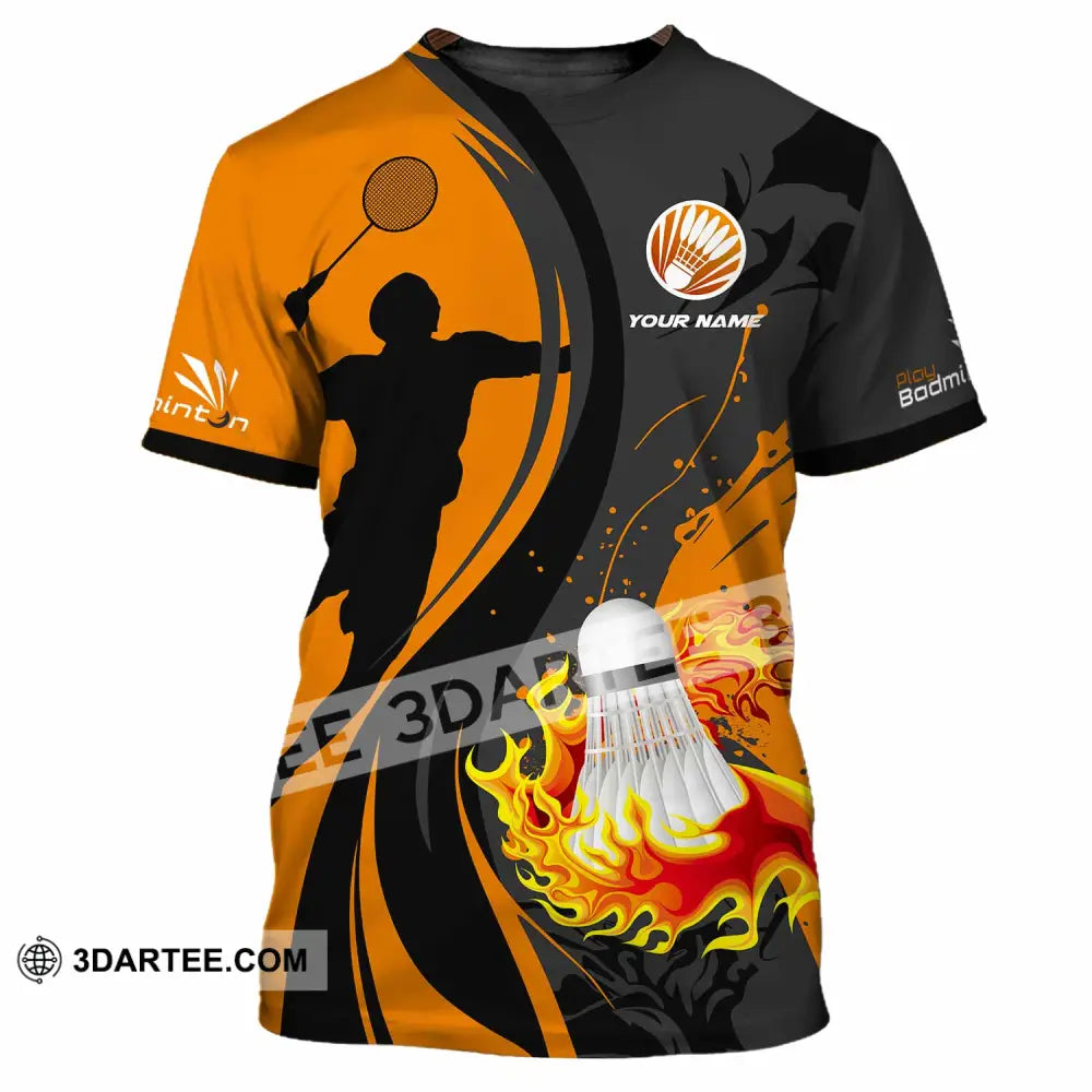 Unisex Shirt - Custom Text Shirt Badminton Shirt T-Shirt / S T-shirt