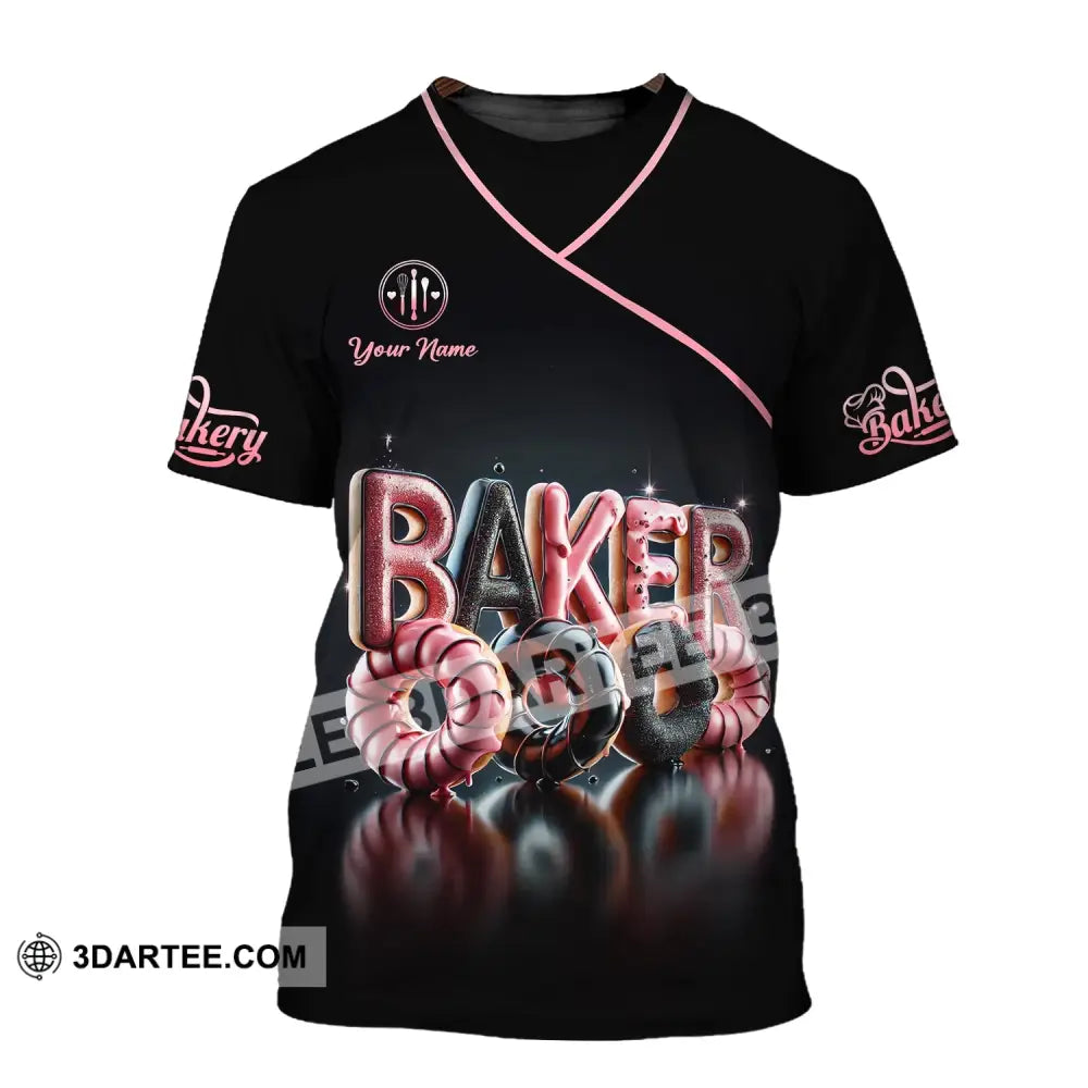 Unisex Shirt - Custom Text Baker Donuts T-Shirt / S T-Shirt