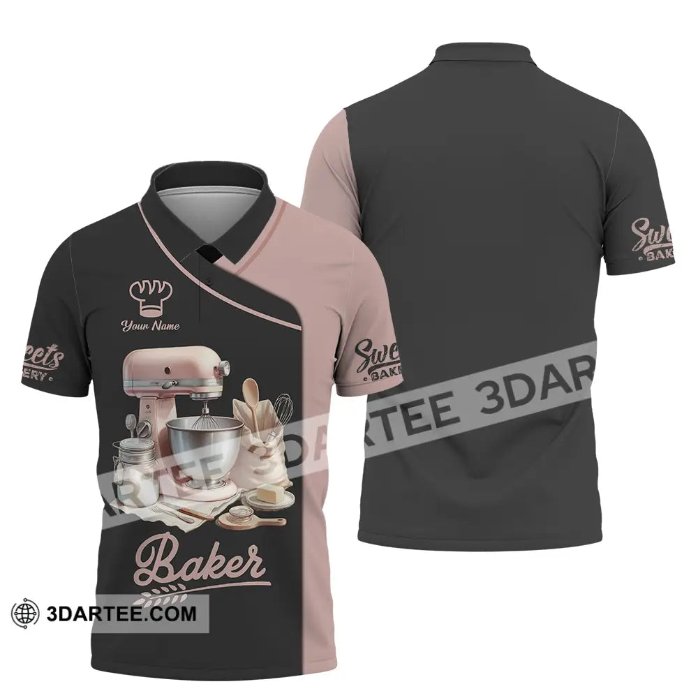 Unisex Shirt - Custom Text Shirt Baker Shirt Polo Shirt / S T-shirt