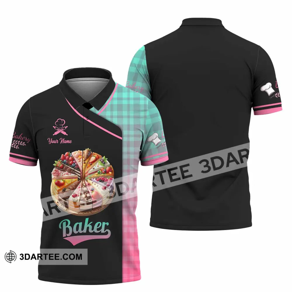 Unisex Shirt - Custom Text Baker Polo / S T-Shirt