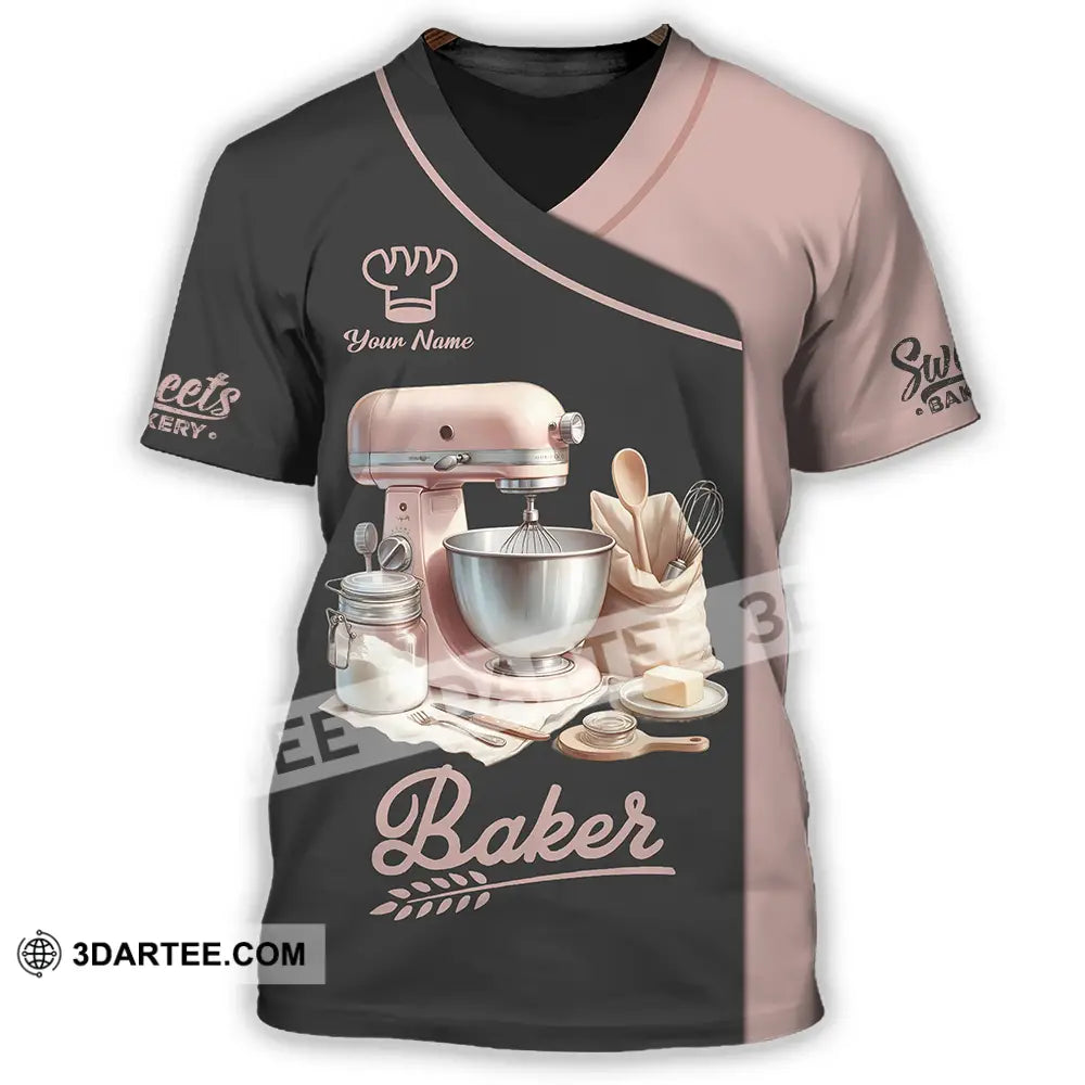 Unisex Shirt - Custom Text Shirt Baker Shirt T-Shirt / S T-shirt