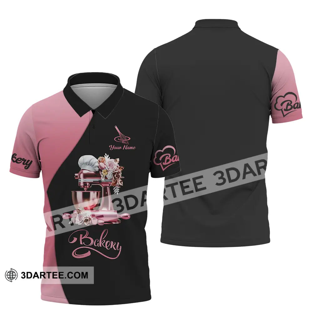 Unisex Shirt - Custom Text Shirt Bakery Polo Shirt / S T-shirt