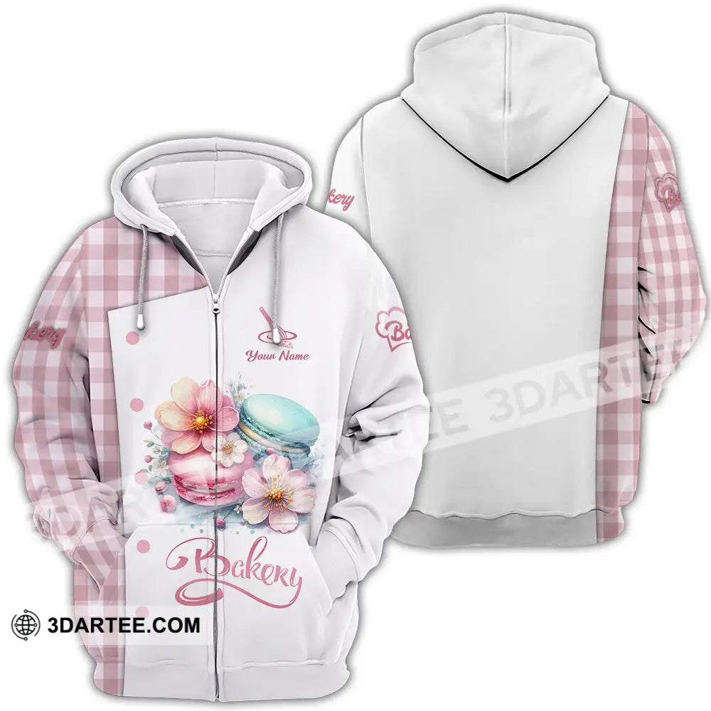 Unisex Shirt - Custom Text Shirt Bakery Zipper Hoodie / S T-shirt