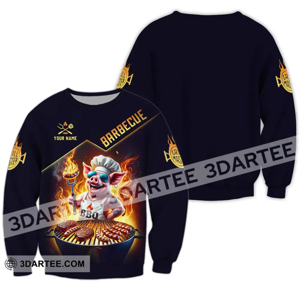 Unisex Shirt - Custom Text Barbecue Long Sleeve / S T-Shirt