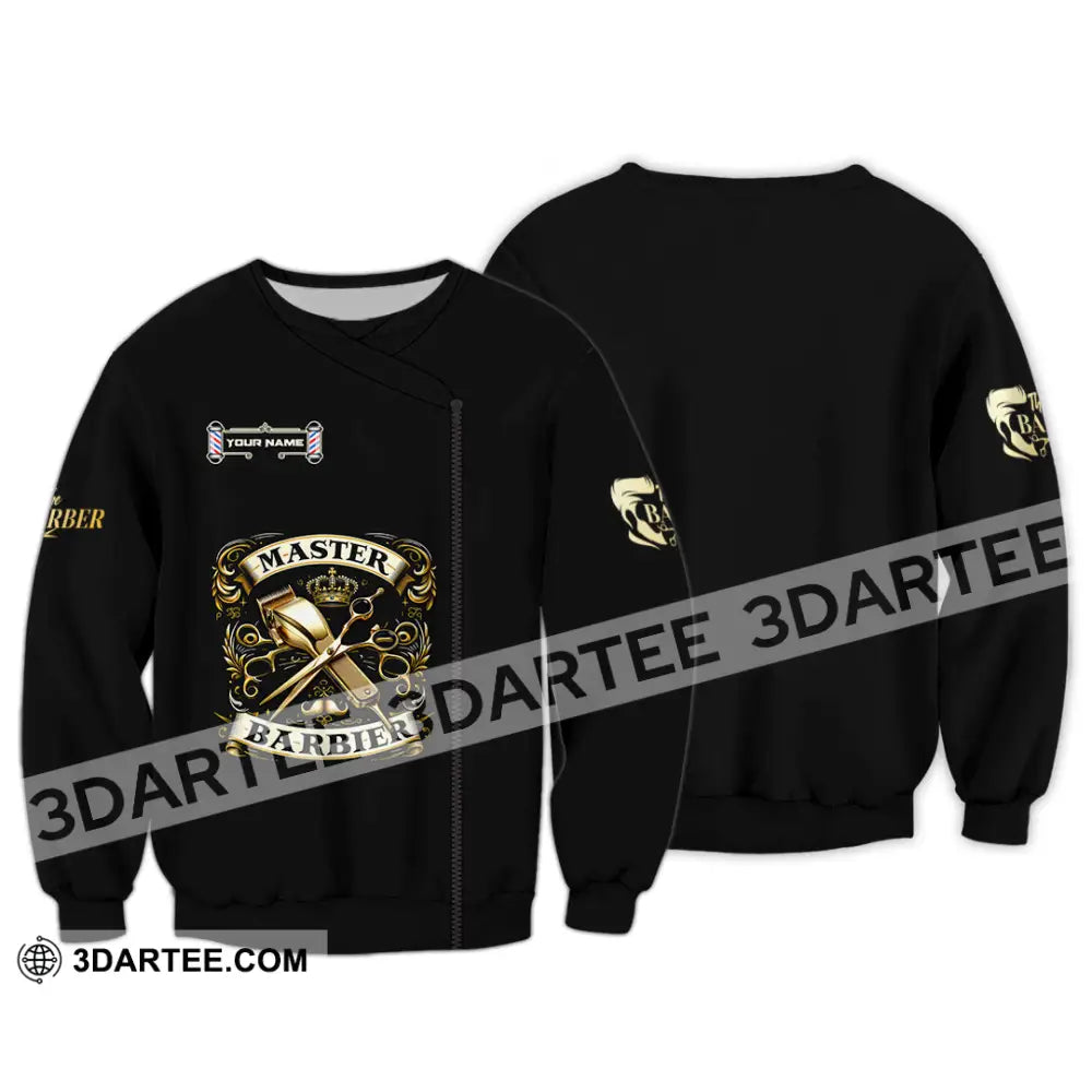 Unisex Shirt - Custom Text Shirt Barber Shirt Long Sleeve / S T-shirt