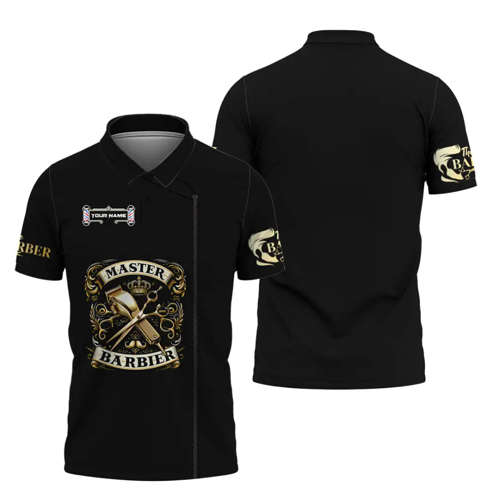 Unisex Shirt - Custom Text Shirt Barber Shirt Polo Shirt / S T-shirt