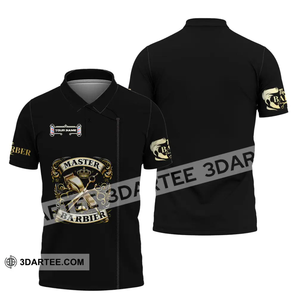 Unisex Shirt - Custom Text Shirt Barber Shirt Polo Shirt / S T-shirt