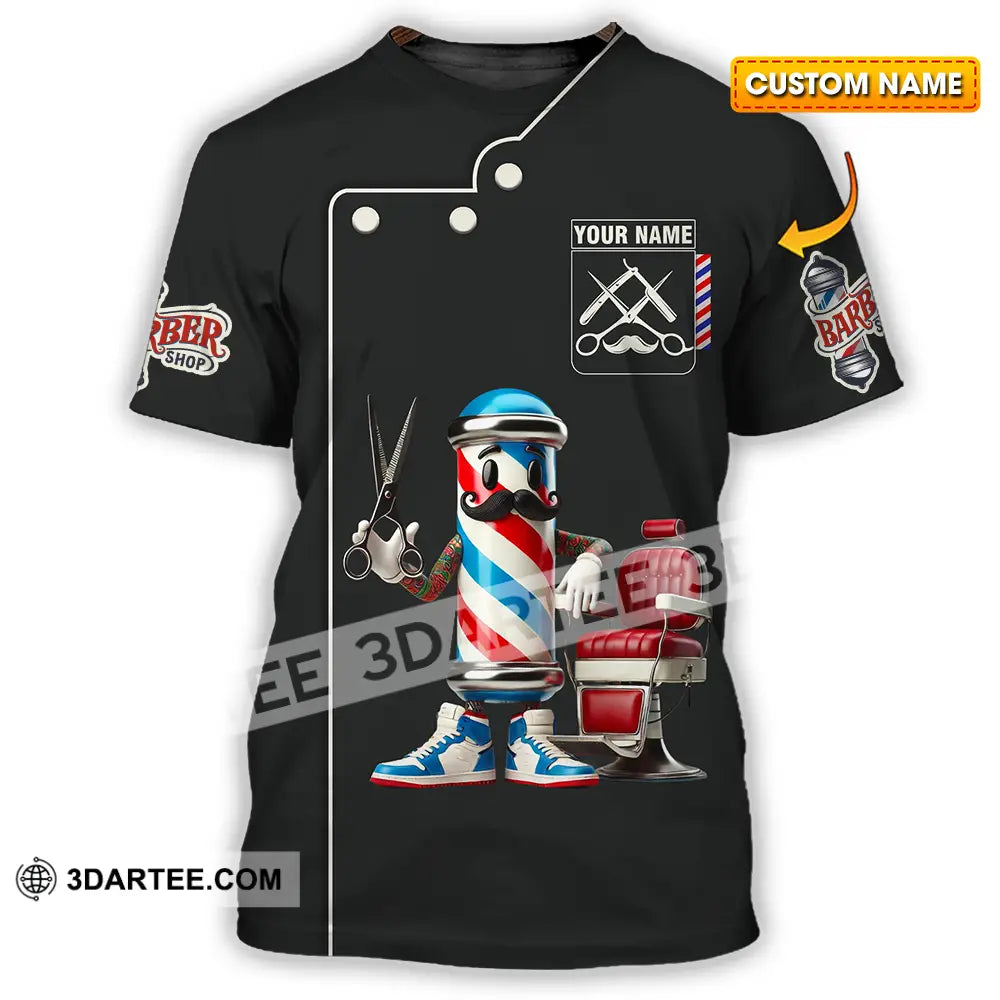 Unisex Shirt - Custom Text Barber Shop T-Shirt