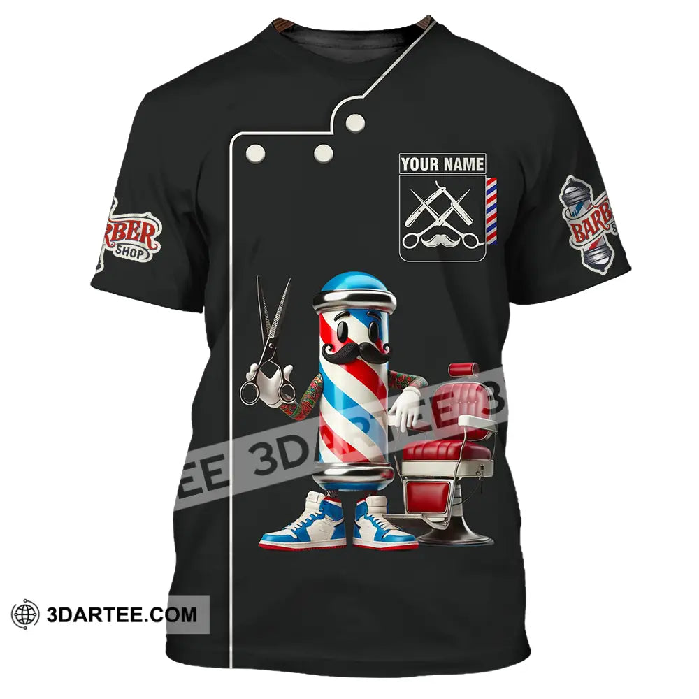 Unisex Shirt - Custom Text Barber Shop T-Shirt / S T-Shirt
