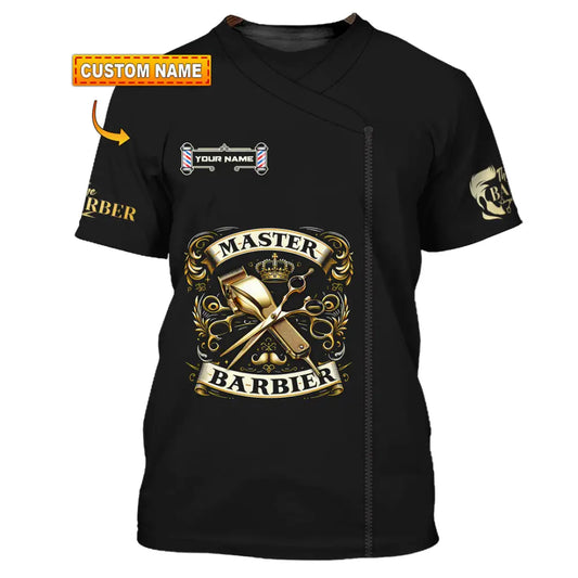 Unisex Shirt - Custom Text Shirt Barber Shirt T-shirt