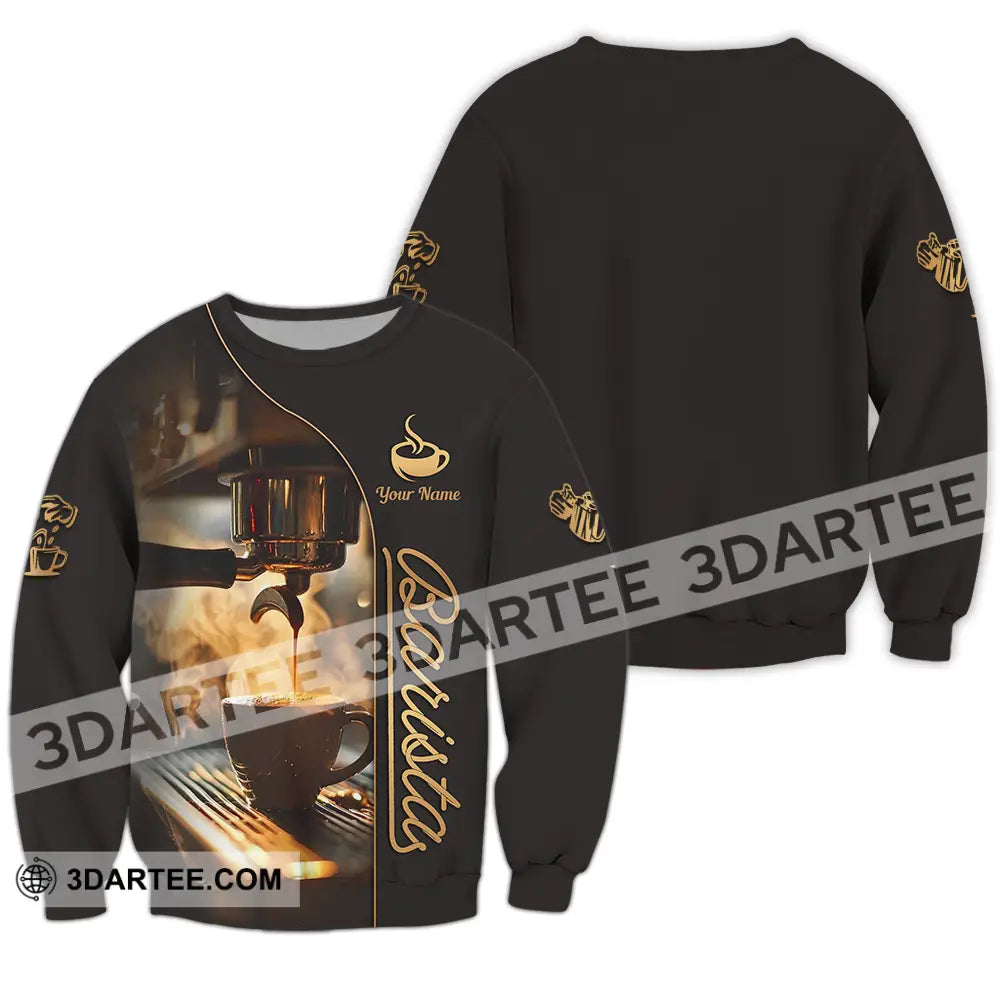Unisex Shirt - Custom Text Shirt Barista Shirt Long Sleeve / S T-shirt