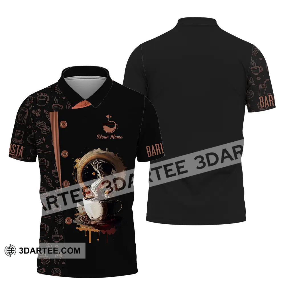 Unisex Shirt - Custom Text Shirt Barista Shirt Polo Shirt / S T-shirt