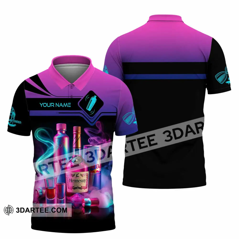Unisex Shirt - Custom Text Shirt Bartender Shirt Polo Shirt / S T-shirt