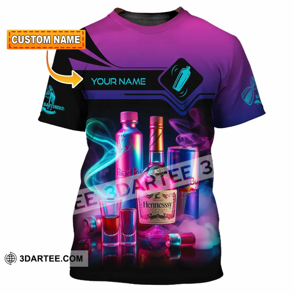 Unisex Shirt - Custom Text Shirt Bartender Shirt T-shirt