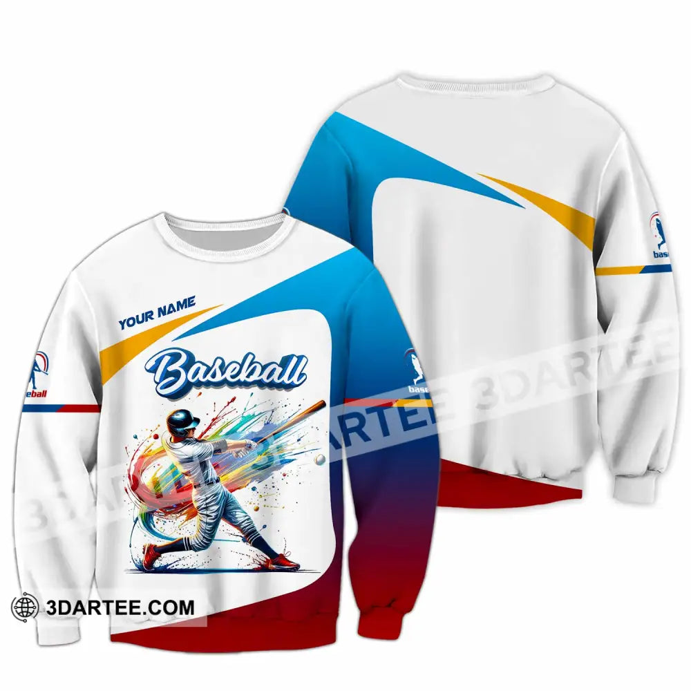 Unisex Shirt - Custom Text Baseball Long Sleeve / S T-Shirt