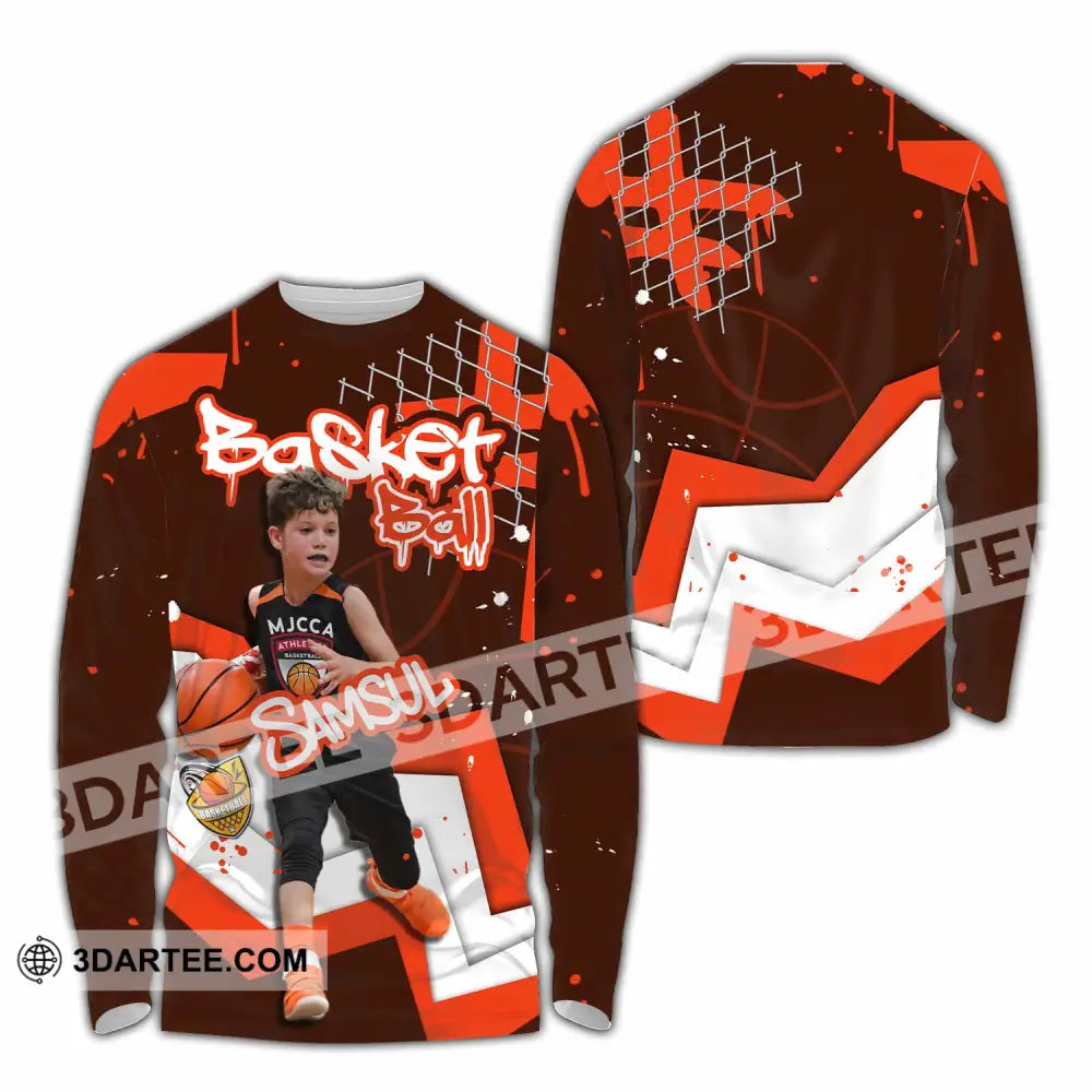 Unisex Shirt - Custom Text Shirt Basketball Shirt Long Sleeve Shirt / S T-shirt