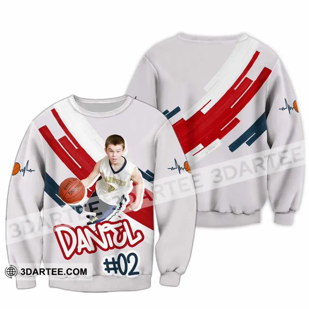 Unisex Shirt - Custom Text Shirt Basketball Shirt Long Sleeve / S T-shirt