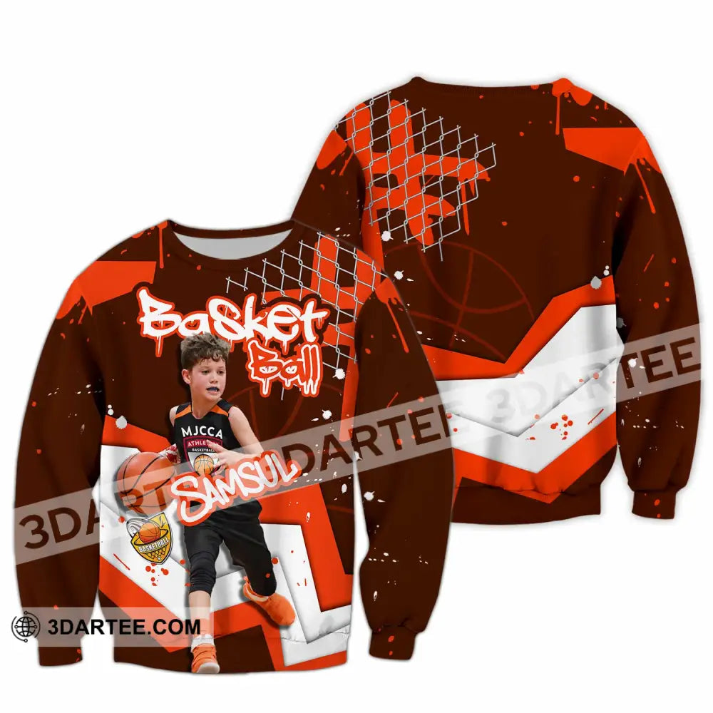 Unisex Shirt - Custom Text Shirt Basketball Shirt Long Sleeve / S T-shirt