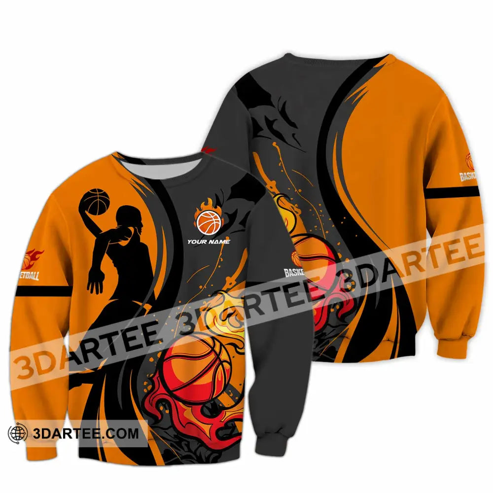 Unisex Shirt - Custom Text Shirt Basketball Shirt Long Sleeve / S T-shirt