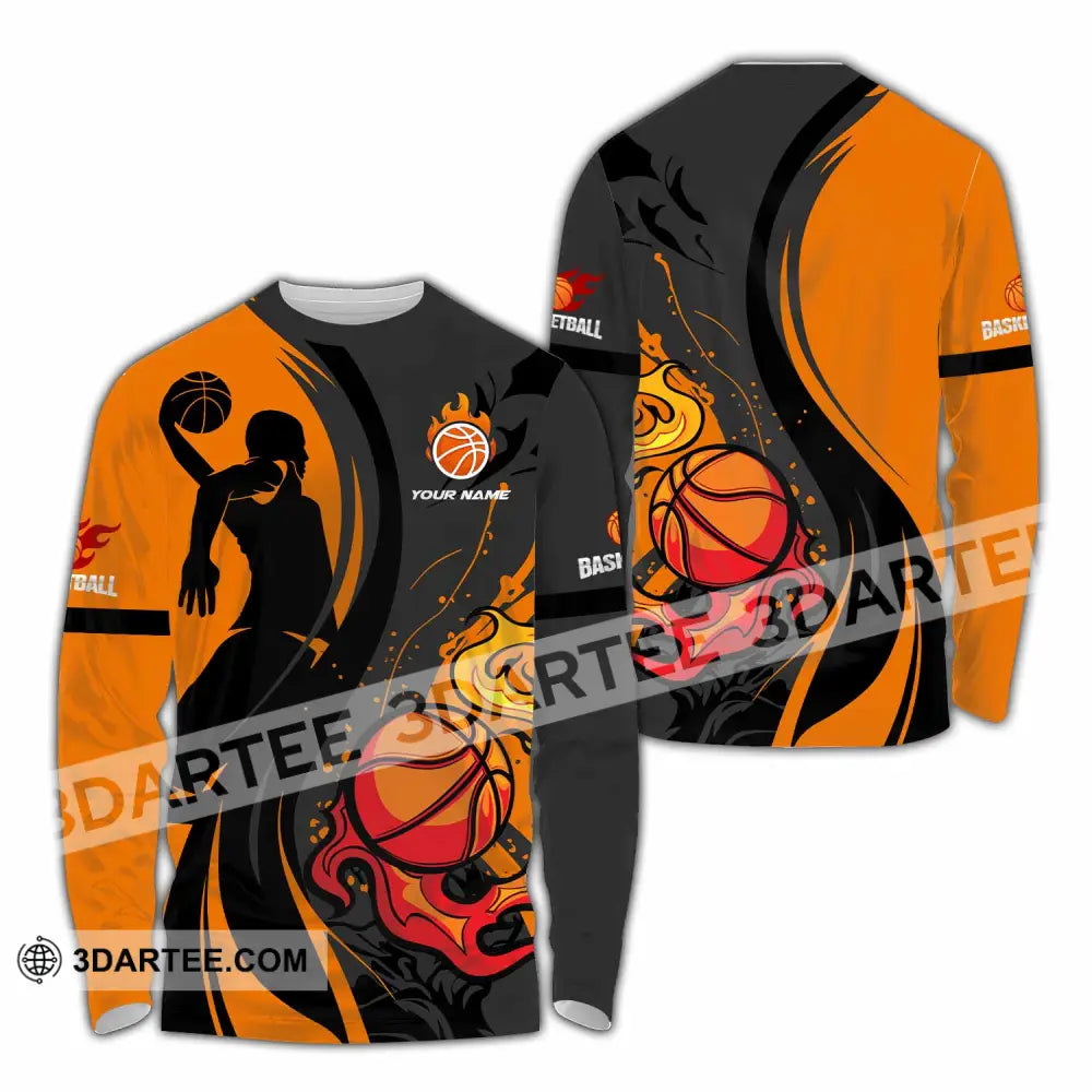 Unisex Shirt - Custom Text Shirt Basketball Shirt Long Sleeve Shirt / S T-shirt