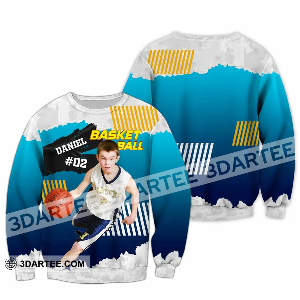 Unisex Shirt - Custom Text Shirt Basketball Shirt Long Sleeve / S T-shirt