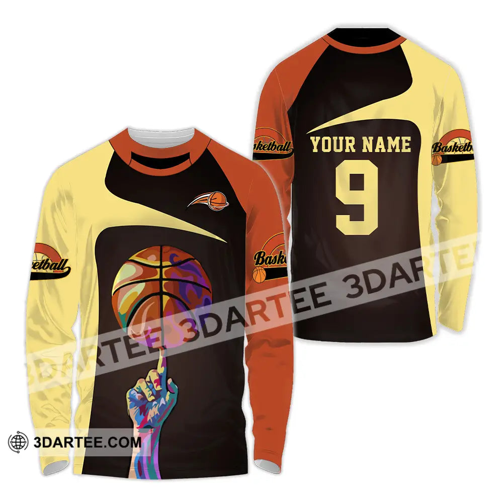 Unisex Shirt - Custom Text Shirt Basketball Shirt Long Sleeve Shirt / S T-shirt