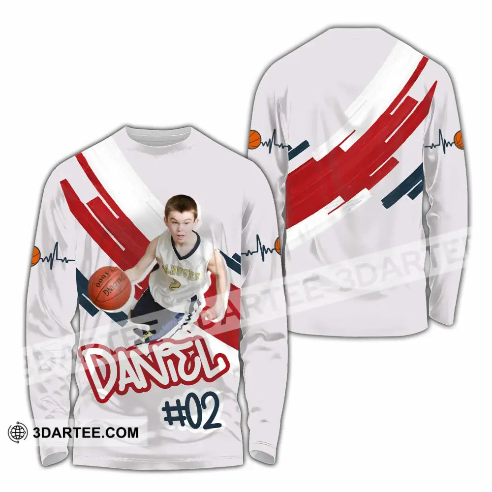Unisex Shirt - Custom Text Shirt Basketball Shirt Long Sleeve Shirt / S T-shirt