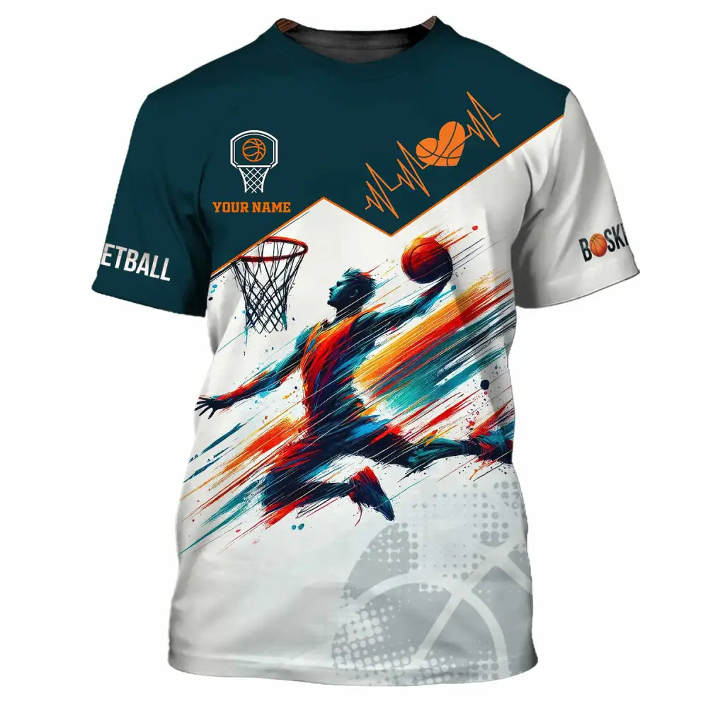 Unisex Shirt - Custom Text Basketball Shirt T-Shirt / S T-shirt