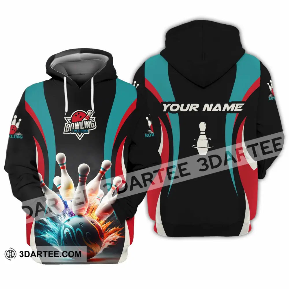Unisex Shirt - Custom Text Shirt Bowling Freedom Shirt Hoodie / S T-shirt