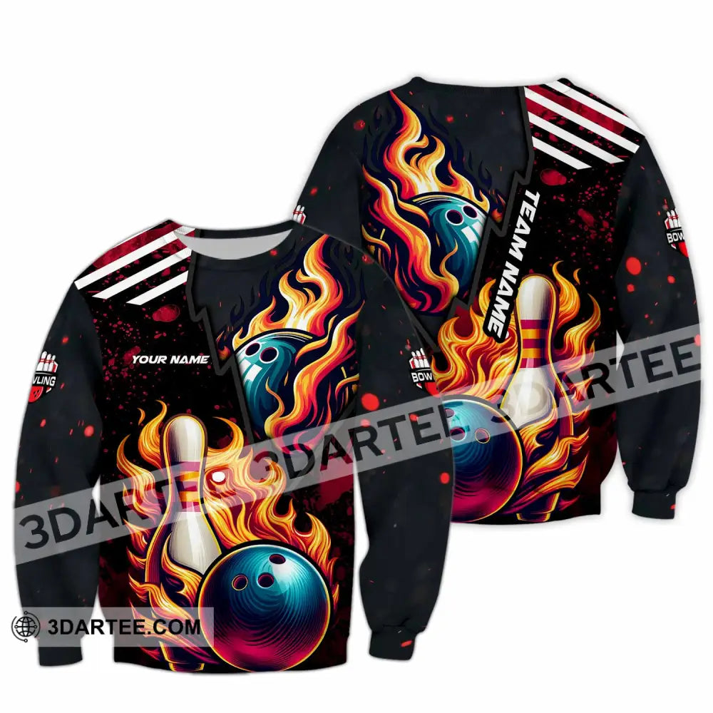 Unisex Shirt - Custom Text Shirt Bowling Shirt Long Sleeve / S T-shirt