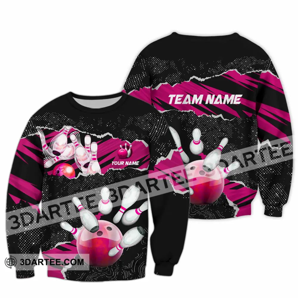 Unisex Shirt - Custom Text Shirt Bowling Shirt Long Sleeve / S T-shirt