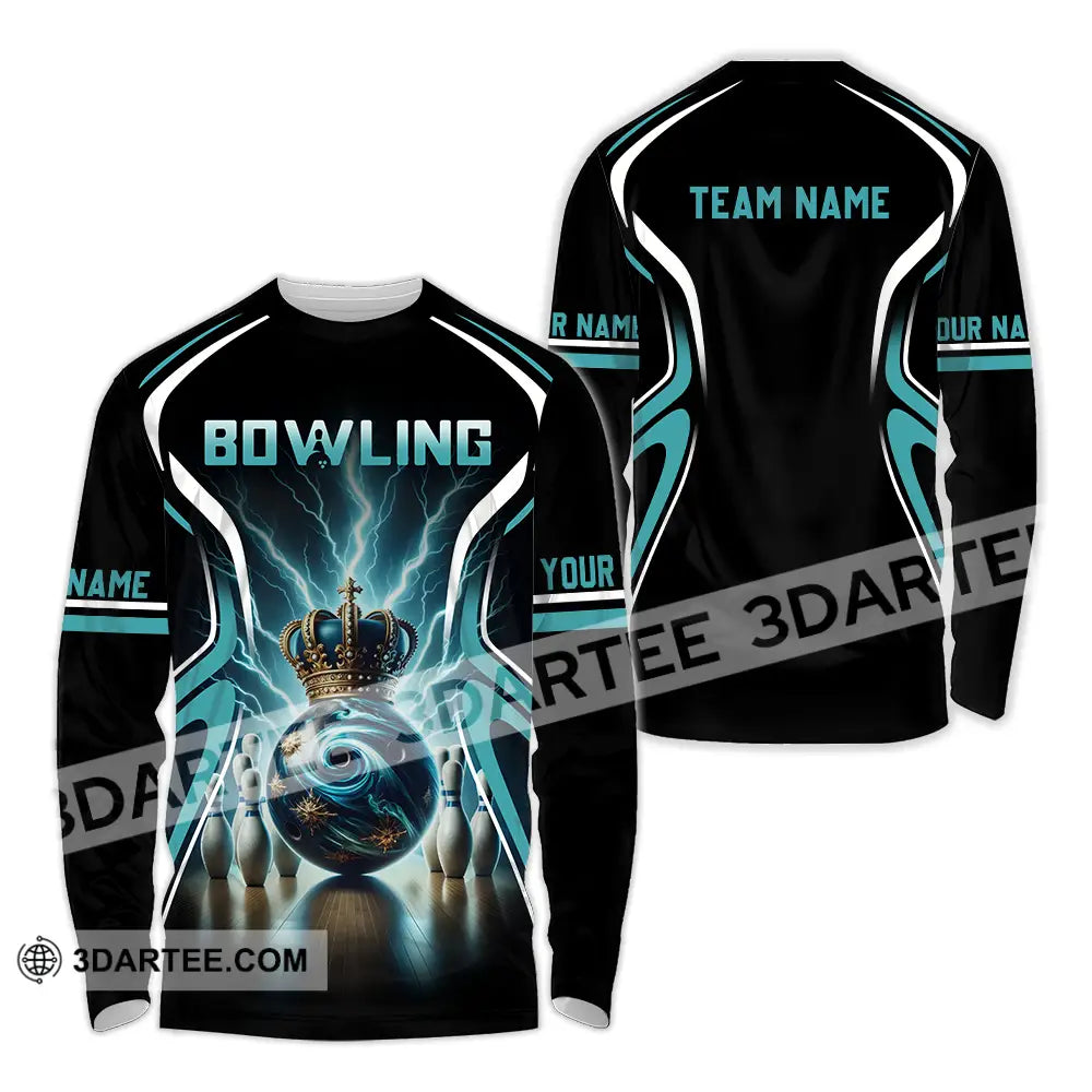 Unisex Shirt - Custom Text Shirt Bowling Shirt Long Sleeve Shirt / S T-shirt